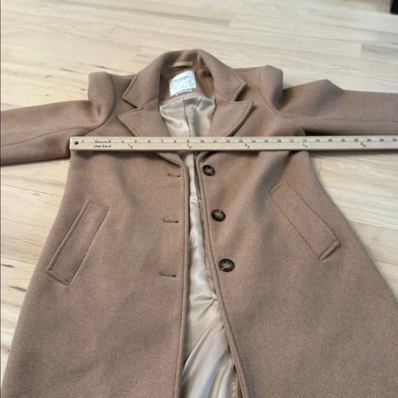 Abercrombie & Fitch wool-blend dad classic jacket coat-Tan-S - Picture 4 of 6